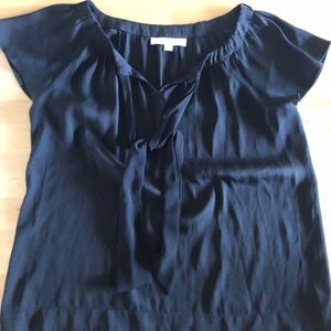 LOFT black blouse with pussy bow